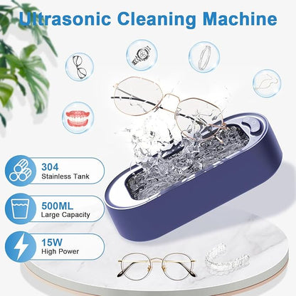 Ultrasonic Eyeglass Cleaner – Deep-Clean Jewelry & Lenses